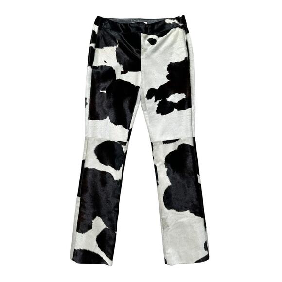 Calfskin Fur Cow Print Pant